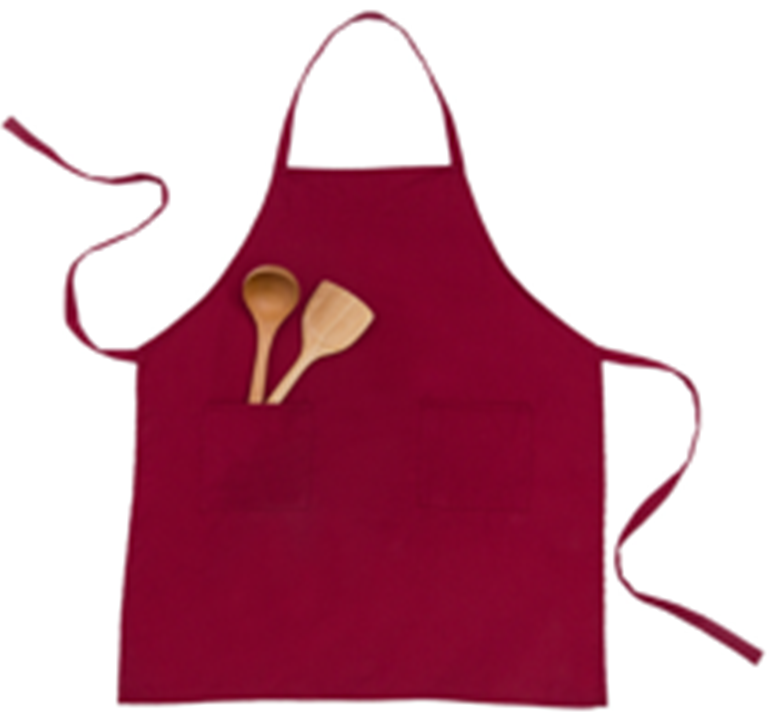 Apron, coasters, placemat, tablecloth